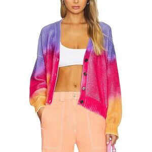 Msgm Ombre Multicolor Sunset Cardigan Size 42 / M